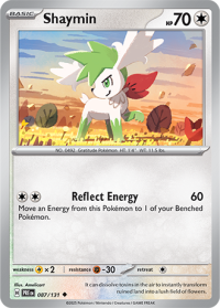 pokemon s v prismatic evolutions shaymin 087 131