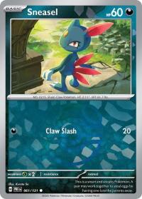 pokemon s v prismatic evolutions sneasel 061 131 master ball