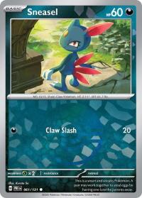 pokemon s v prismatic evolutions sneasel 061 131 poke ball