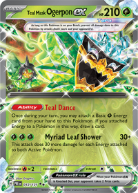pokemon s v prismatic evolutions teal mask ogerpon ex 012 131