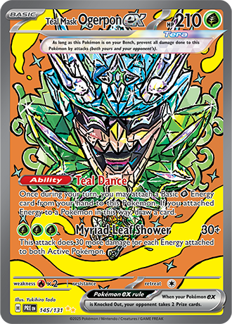 Teal Mask Ogerpon EX - 145-131 - Special Illustration Rare
