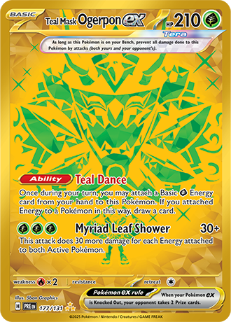 Teal Mask Ogerpon EX - 177-131 - Secret Rare