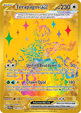 Terapagos EX - 180-131 - Secret Rare