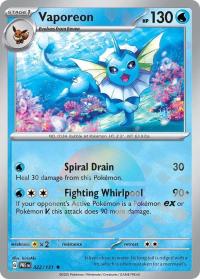 pokemon s v prismatic evolutions vaporeon 022 131 poke ball