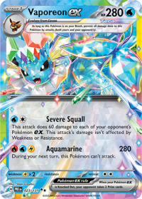 pokemon s v prismatic evolutions vaporeon ex 023 131