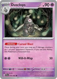pokemon s v shrouded fable dusclops 019 064