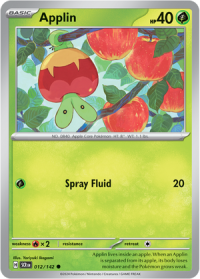 pokemon s v stellar crown applin 012 142