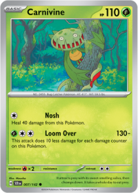 pokemon s v stellar crown carnivine 007 142