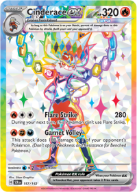 pokemon s v stellar crown cinderace ex 157 142 full art