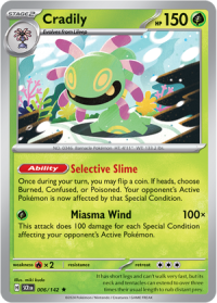 pokemon s v stellar crown cradily 006 142