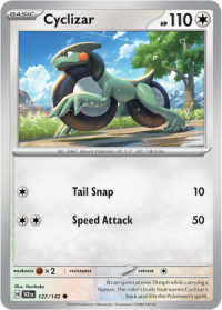 pokemon s v stellar crown cyclizar 127 142