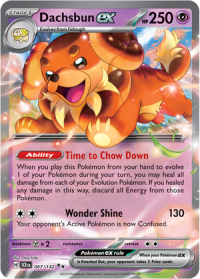 pokemon s v stellar crown dachsbun ex 067 142