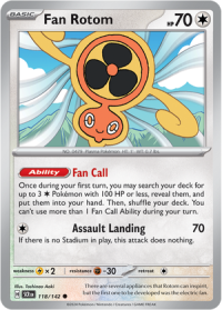 pokemon s v stellar crown fan rotom 118 142