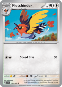 pokemon s v stellar crown fletchinder 122 142