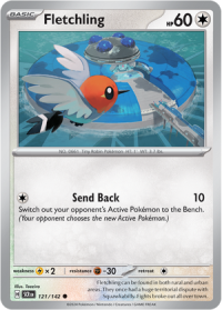 pokemon s v stellar crown fletchling 121 142