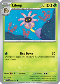 pokemon s v stellar crown lileep 005 142
