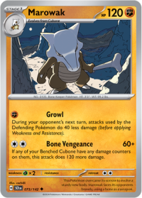 pokemon s v stellar crown marowak 073 142