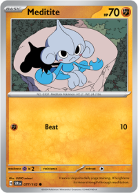 pokemon s v stellar crown meditite 077 142