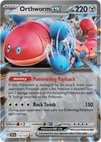 pokemon s v stellar crown orthworm ex 110 142