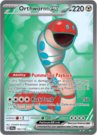 pokemon s v stellar crown orthworm ex 162 142 full art