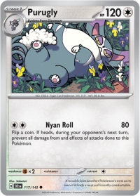 pokemon s v stellar crown purugly 117 142