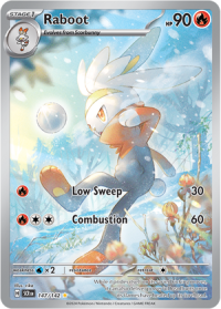 pokemon s v stellar crown raboot 147 142 illustrator rare