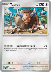 pokemon s v stellar crown tauros 112 142