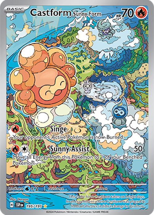 Castform Sunny Form - 195-191 - Illustrator Rare
