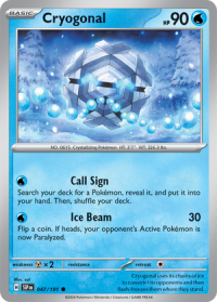 pokemon s v surging sparks cryogonal 047 191