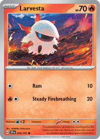 pokemon s v surging sparks larvesta 024 191