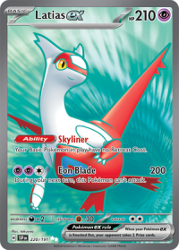 pokemon s v surging sparks latias ex 220 191 full art