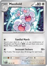 pokemon s v surging sparks maushold 158 191