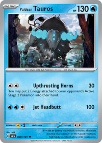pokemon s v surging sparks paldean tauros 039 191