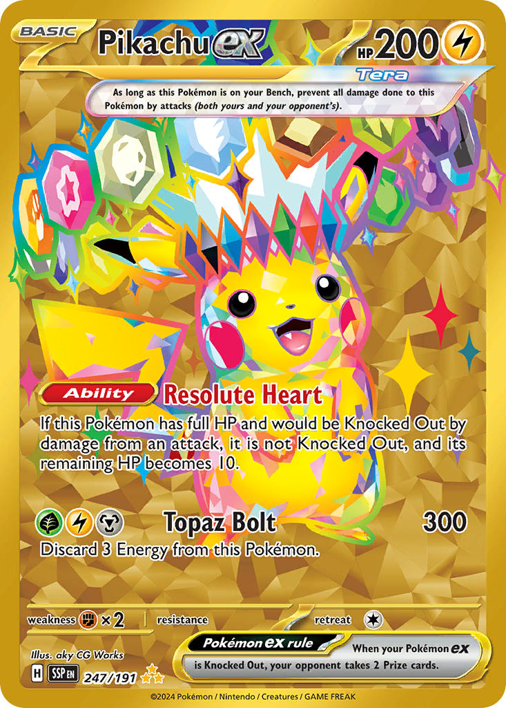 Pikachu EX - 247-191 - SECRET RARE