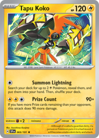 pokemon s v surging sparks tapu koko 065 191