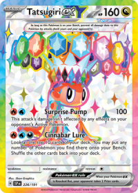 pokemon s v surging sparks tatsugiri ex 226 191 full art