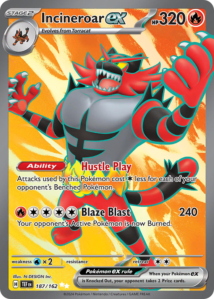 Incineroar EX - 187-162 - FULL ART