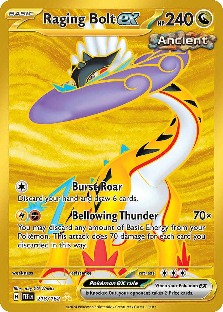 Raging Bolt EX - 218-162 - Secret Rare