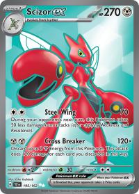 pokemon s v temporal forces scizor ex 195 162 full art