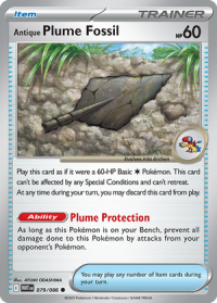 pokemon s v white flare antique plume fossil 079 086