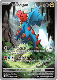 pokemon s v white flare druddigon 151 086 illustrator rare