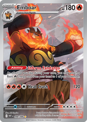 Emboar - 098-086 - Illustrator Rare