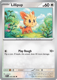 pokemon s v white flare lillipup 074 086 poke ball