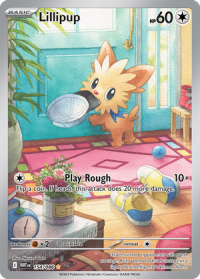 pokemon s v white flare lillipup 154 086 illustrator rare