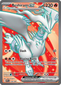 pokemon s v white flare reshiram ex 158 086 full art