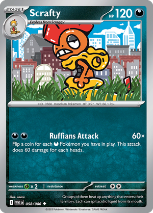 Scrafty - 058-086 (Poke Ball)