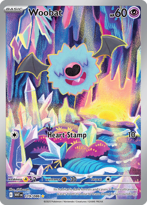 Woobat - 119-086 - Illustrator Rare