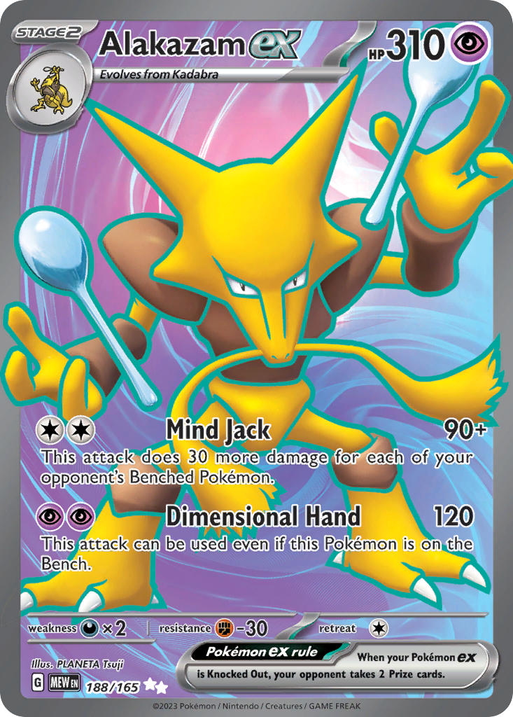 Alakazam EX - 188-165 - FULL ART