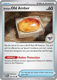 pokemon scarlet violet 151 antique old amber 154 165 rh