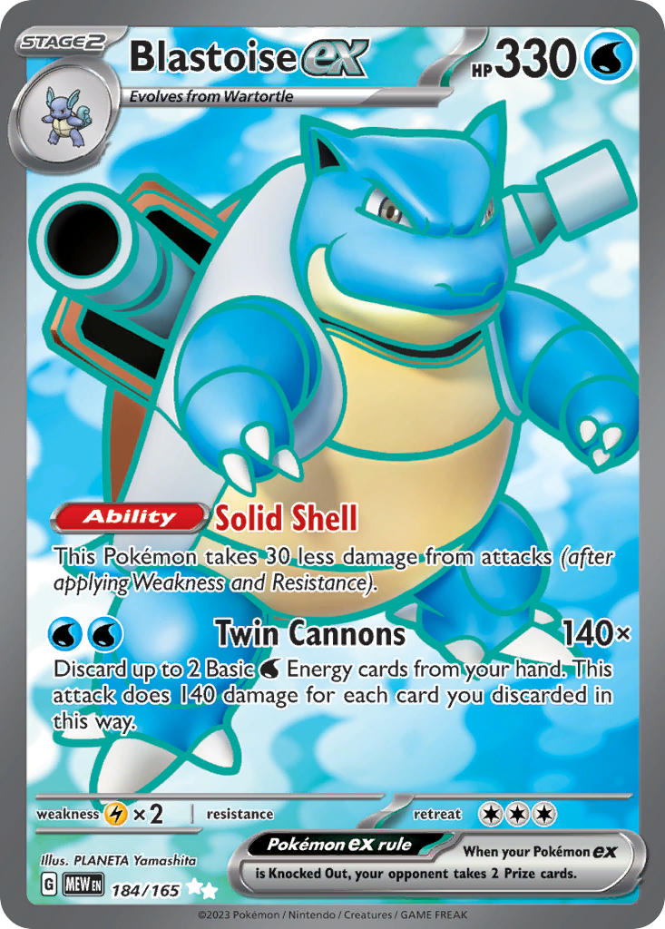 Blastoise EX - 184-165 - FULL ART